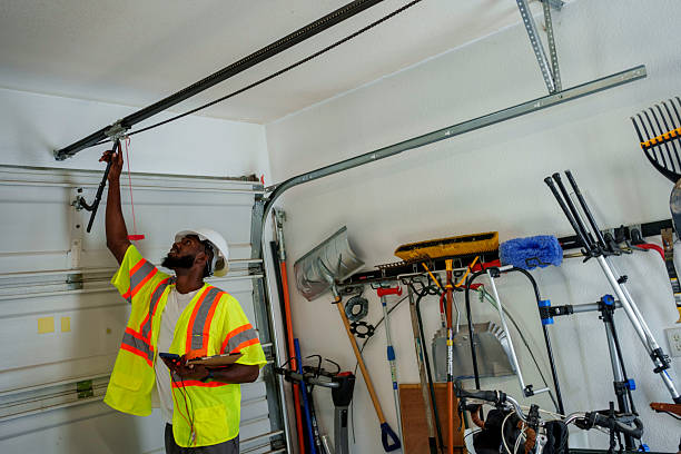 Professional Garage Door Panel Replacement technician working in Bay City, TX